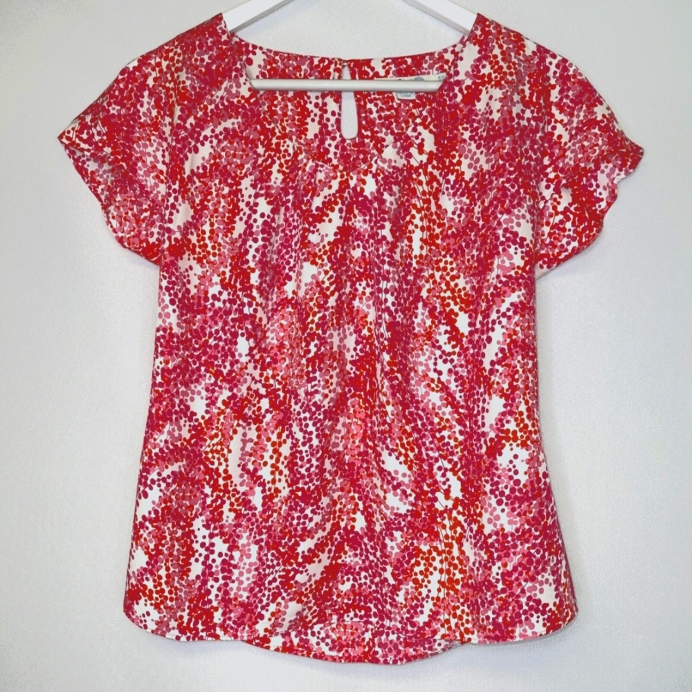 Boden Ravello silk viscose printed short sleeve blouse